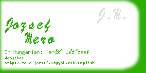 jozsef mero business card